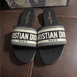 Dior Black and Cream Sandals